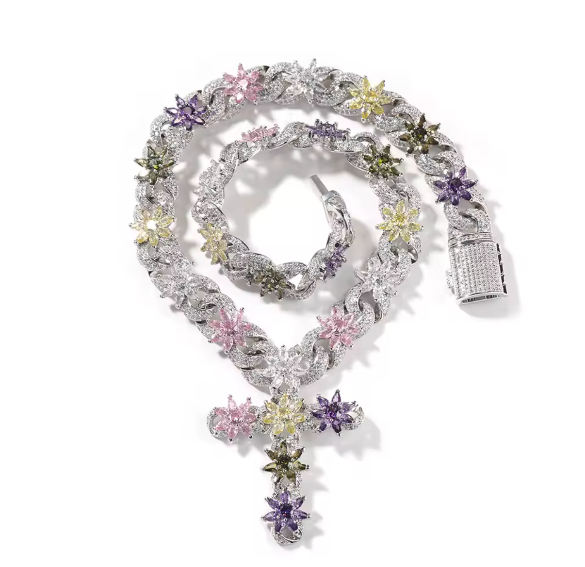 Iced Out Cuban Charm Chain – Hip Hop Statement Necklace | NY-ICE