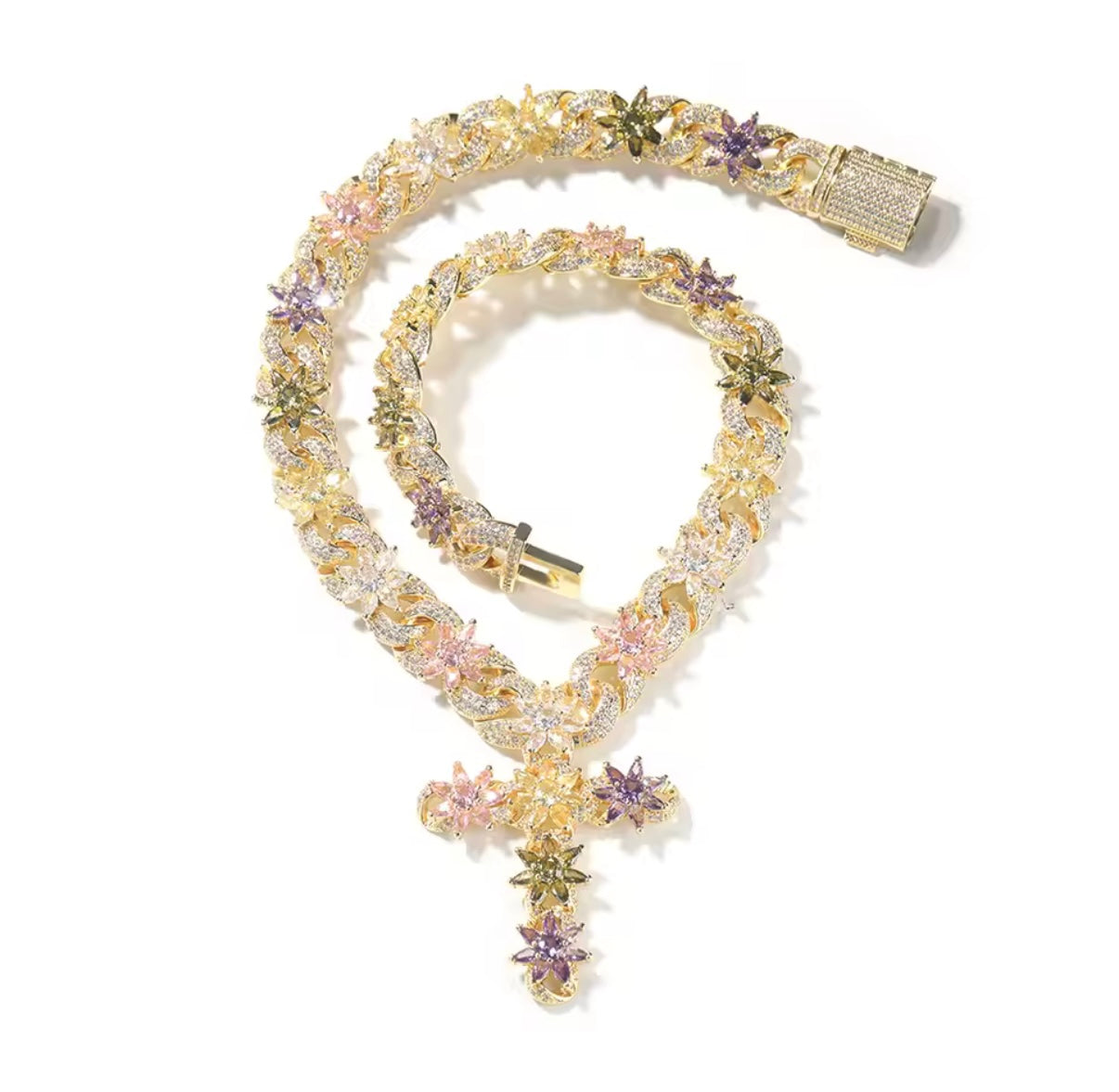 Iced Out Cuban Charm Chain – Hip Hop Statement Necklace | NY-ICE