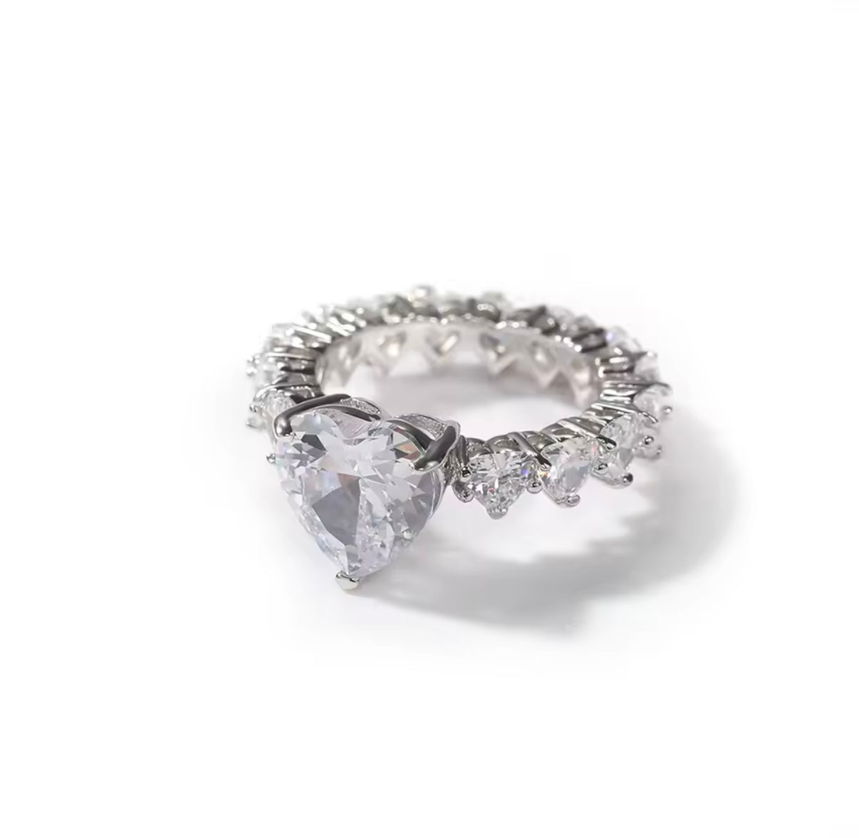 Heart-Cut Eternity Ring – Love That Shines Forever