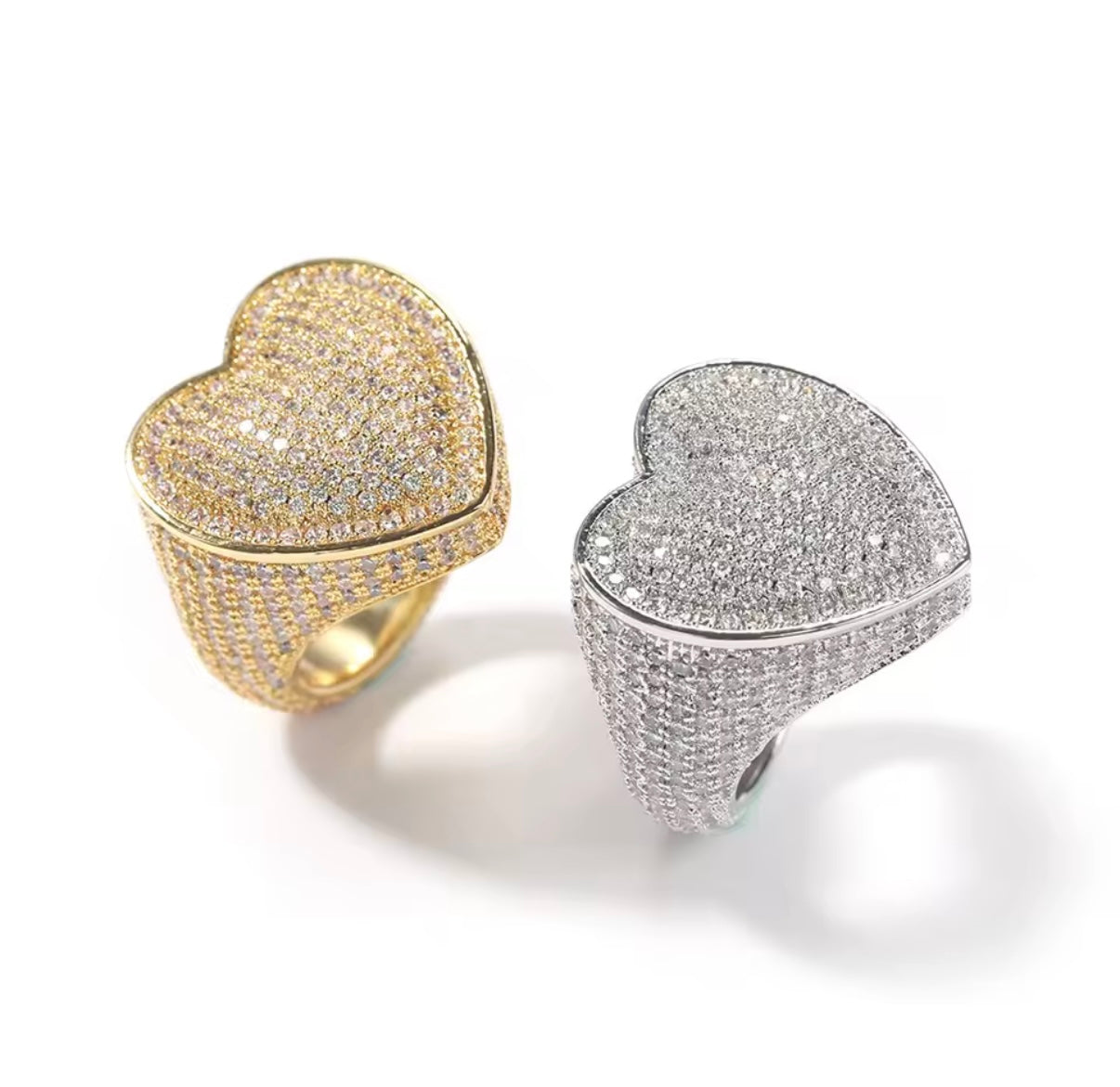 Iced Out Bling Heart Ring
