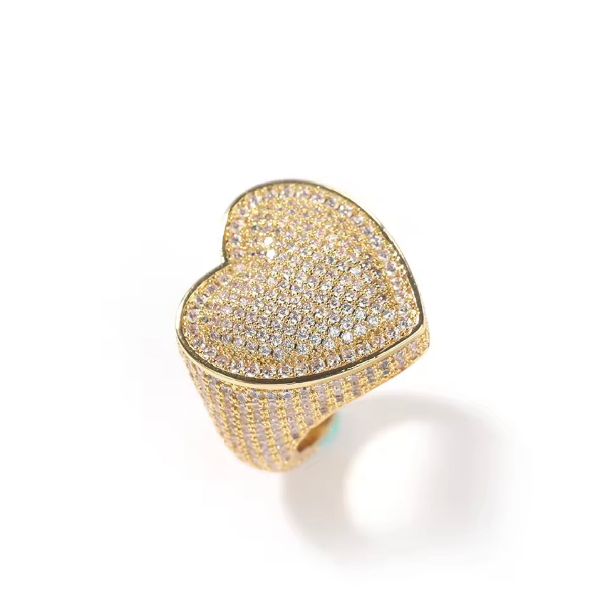 Iced Out Bling Heart Ring