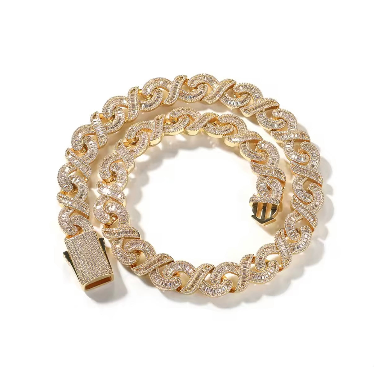 15mm Iced Cross Cuban Chain – Gold or Silver Hip Hop Necklace | NY-ICE