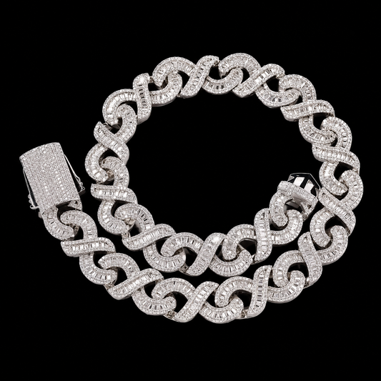15mm Iced Cross Cuban Chain – Gold or Silver Hip Hop Necklace | NY-ICE